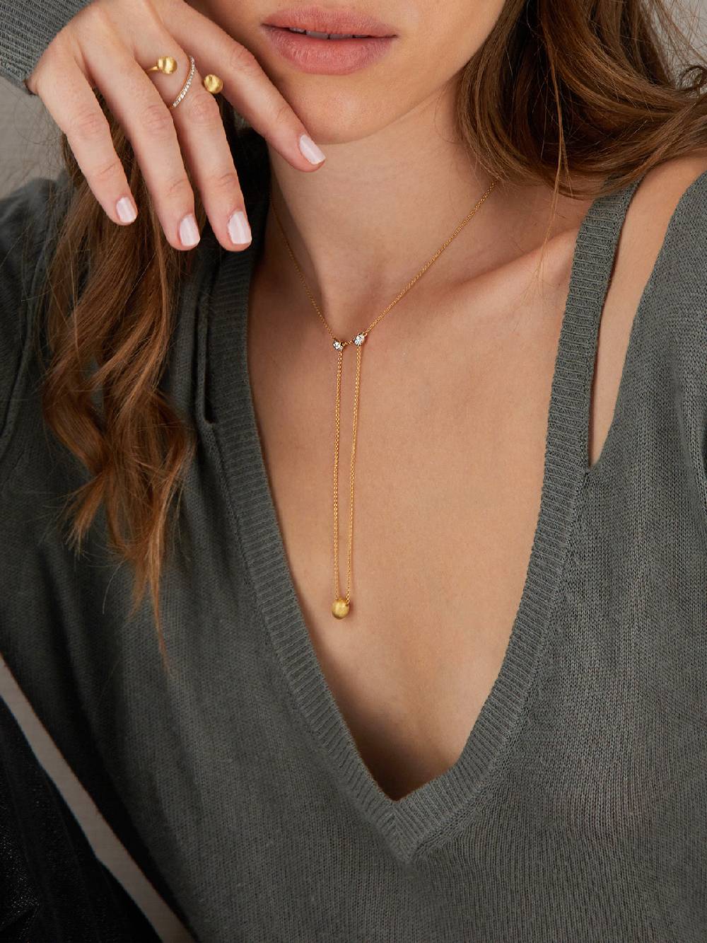 Nanis Collana "LUCE" convertibile 3 in 1 in oro e diamanti (piccola) – Nanis Italian Jewels Vendita Economica