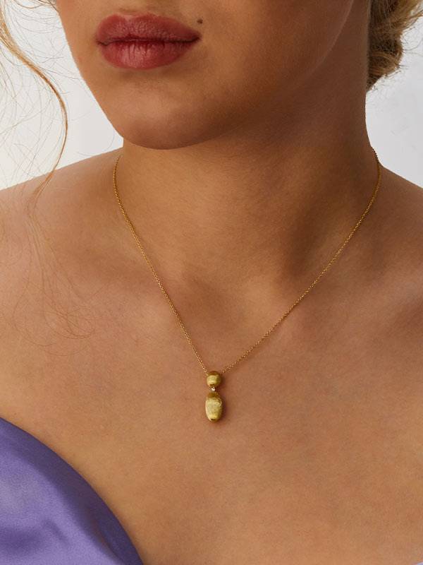 Nanis Collana "DANCING ÉLITE" con ciondolo piccolo in oro e piccolo dettagli – Nanis Italian Jewels Nuova
