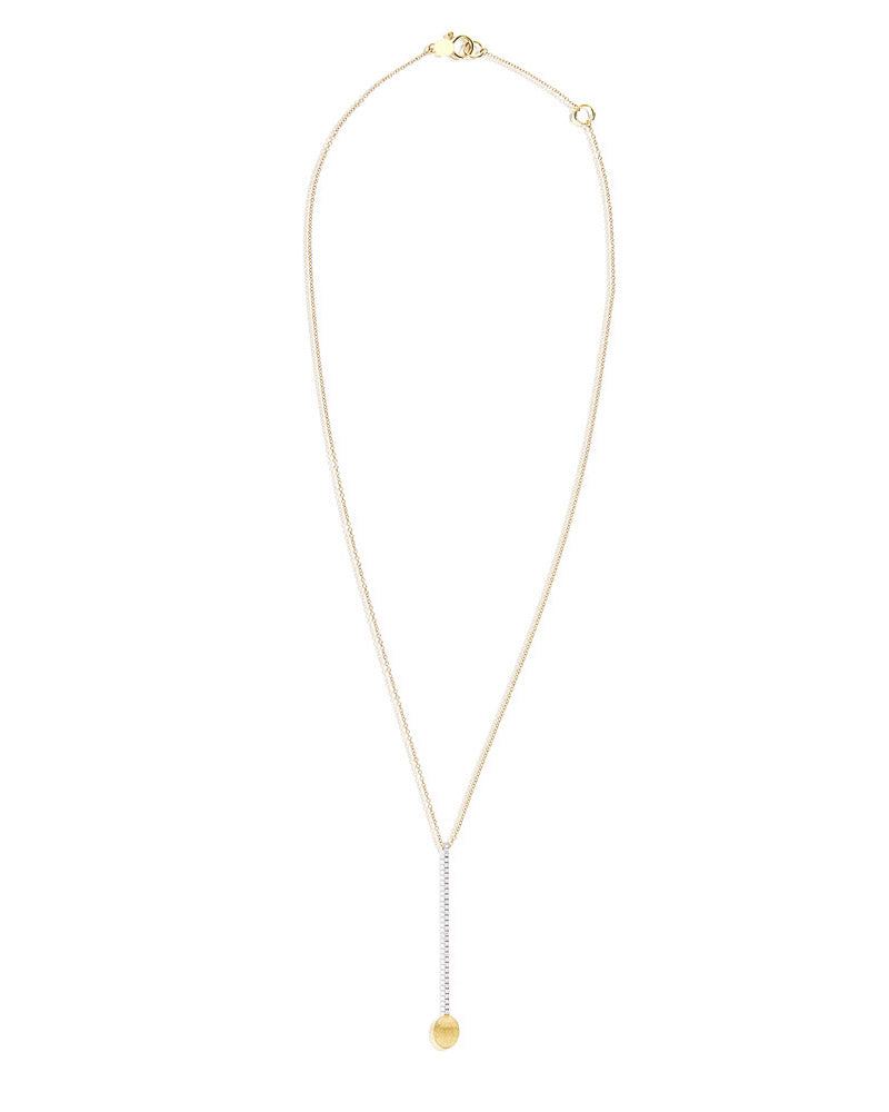 Nanis Collana "DANCING ÉLITE" con ciondolo elegante in oro e barrette di dia – Nanis Italian Jewels Moda