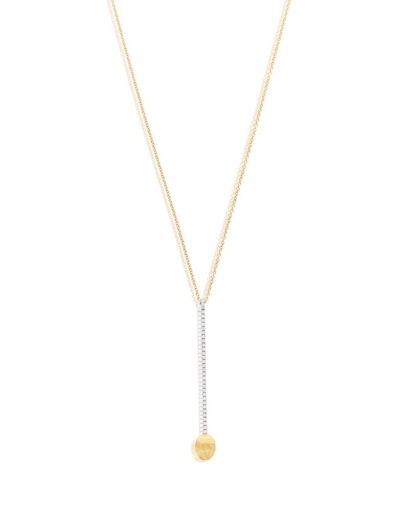 Nanis Collana "DANCING ÉLITE" con ciondolo elegante in oro e barrette di dia – Nanis Italian Jewels Moda