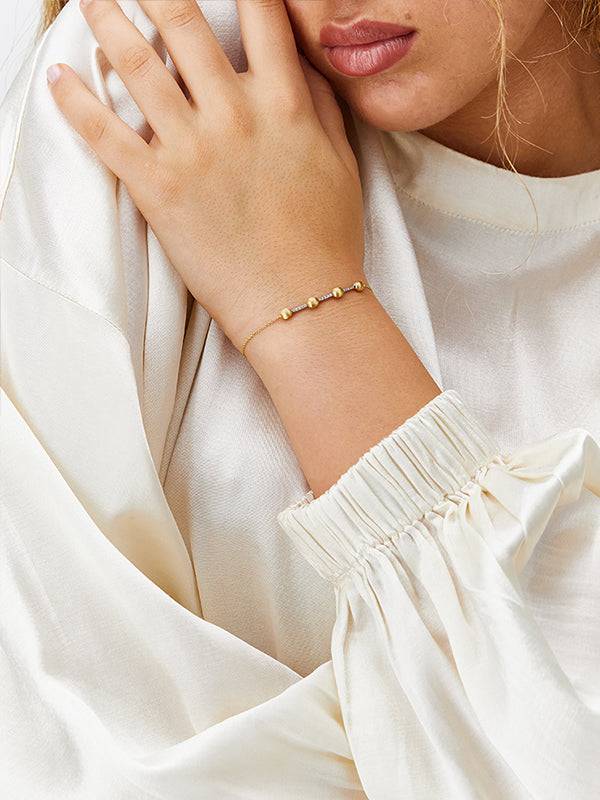 Nanis Bracciale "DANCING ÉLITE" in oro e barretta di diamanti – Nanis Italian Jewels Consegna Veloce