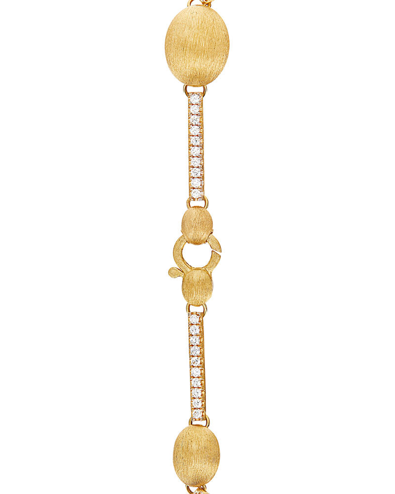 Nanis Bracciale "ARIA" con boules in oro e barrette di diamanti – Nanis Italian Jewels Presa