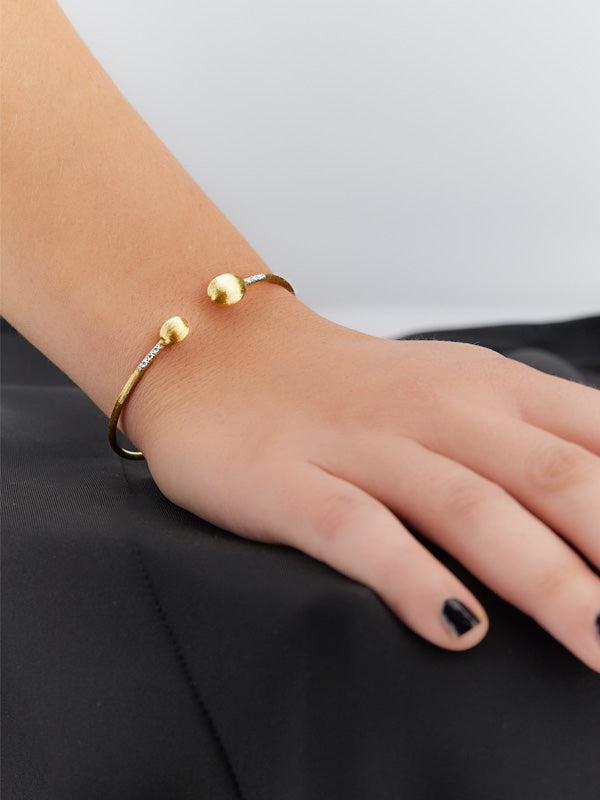 Nanis Bracciale a schiava "DANCING ÉLITE" inciso a mano in oro e diamanti – Nanis Italian Jewels Sconto
