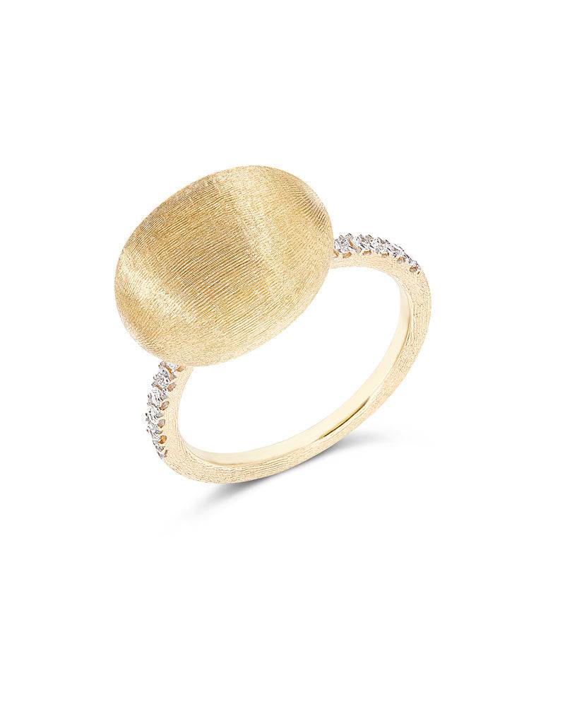 Nanis Anello "DANCING ÉLITE" con boule in oro incisa a mano e pavé di diaman – Nanis Italian Jewels I Più Venduti
