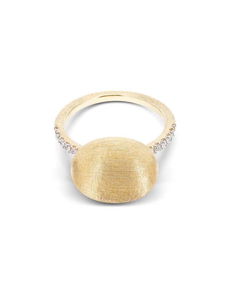Nanis Anello "DANCING ÉLITE" con boule in oro incisa a mano e pavé di diaman – Nanis Italian Jewels I Più Venduti