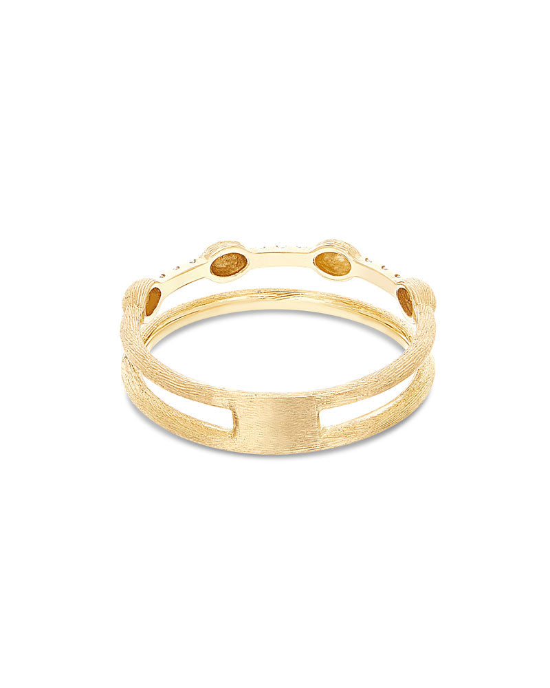 Nanis Anello "DANCING ÉLITE" a doppia fascia con boules irregolari in oro e – Nanis Italian Jewels Qualità