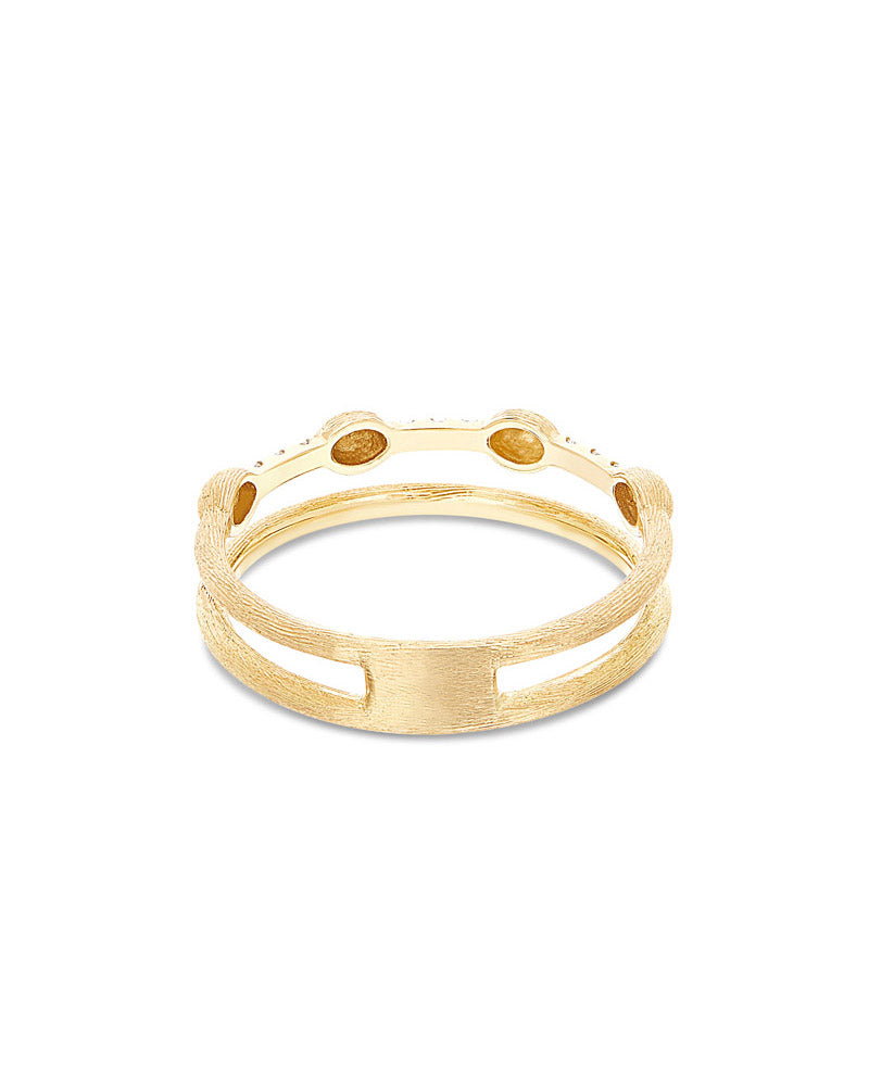 Nanis Anello "DANCING ÉLITE" a doppia fascia con boules in oro e barrette di – Nanis Italian Jewels Vendita