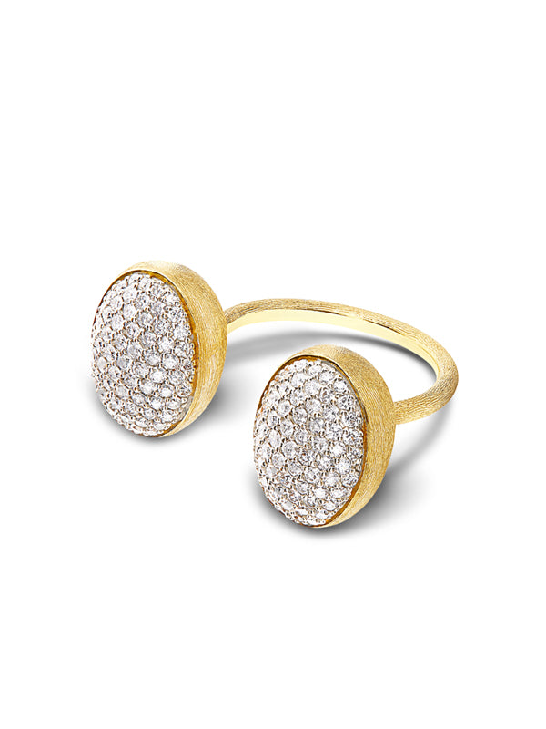 Nanis Anello iconico "BUBBLE" con due boules in oro e diamanti (piccolo) – Nanis Italian Jewels Shopping Online