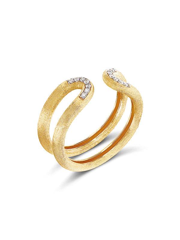Nanis Anello "LIBERA" aperto in oro e diamanti – Nanis Italian Jewels Affare Del Giorno