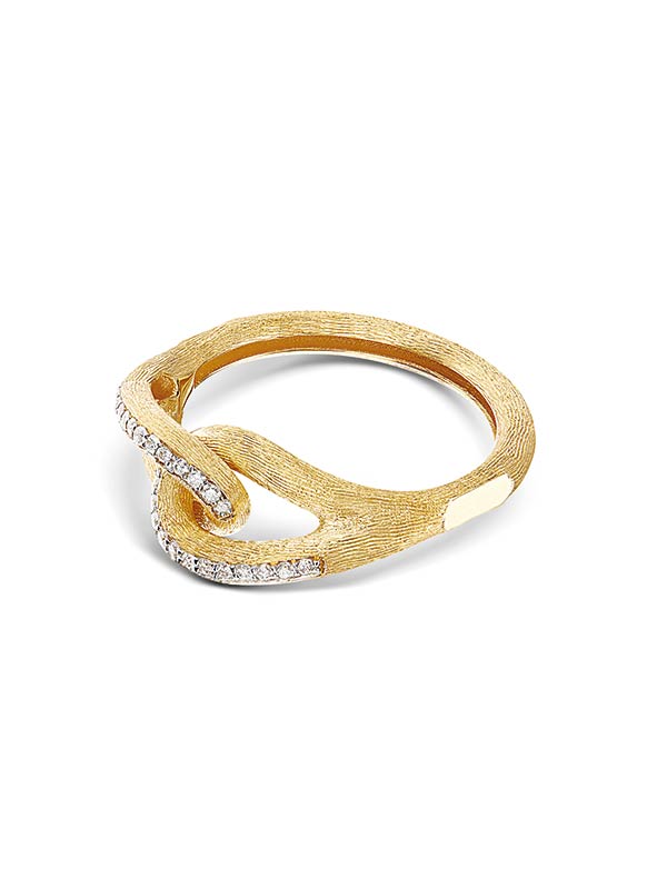 Nanis Anello "LIBERA" intrecciato in oro e diamanti – Nanis Italian Jewels Sottocosto