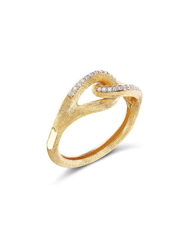Nanis Anello "LIBERA" intrecciato in oro e diamanti – Nanis Italian Jewels Sottocosto
