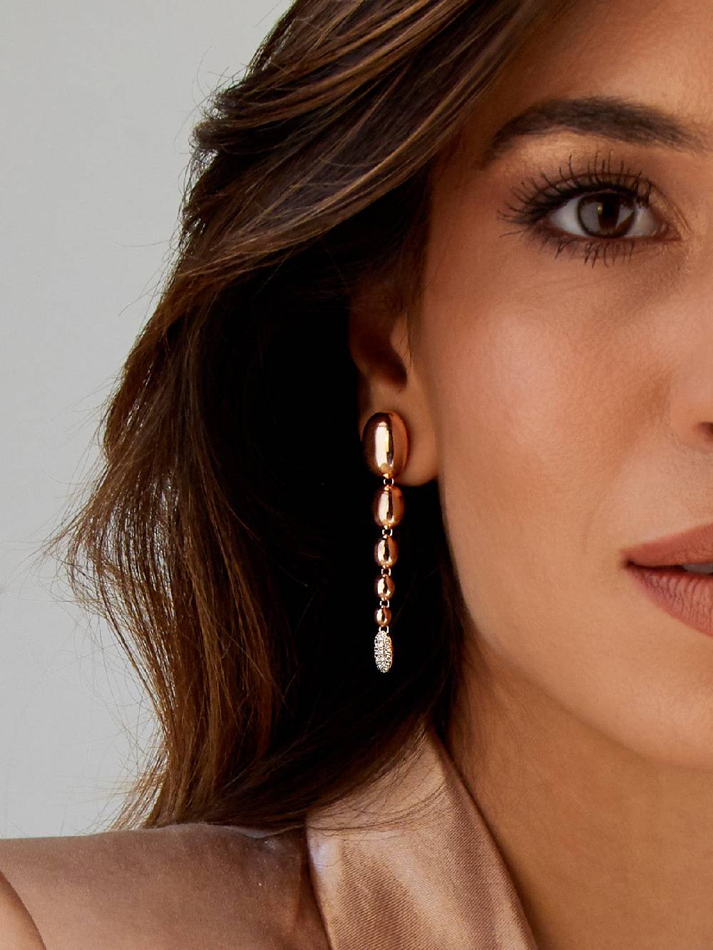 Nanis Orecchini "IVY" pendenti con boules degradé in oro rosa e diamanti – Nanis Italian Jewels Sconto