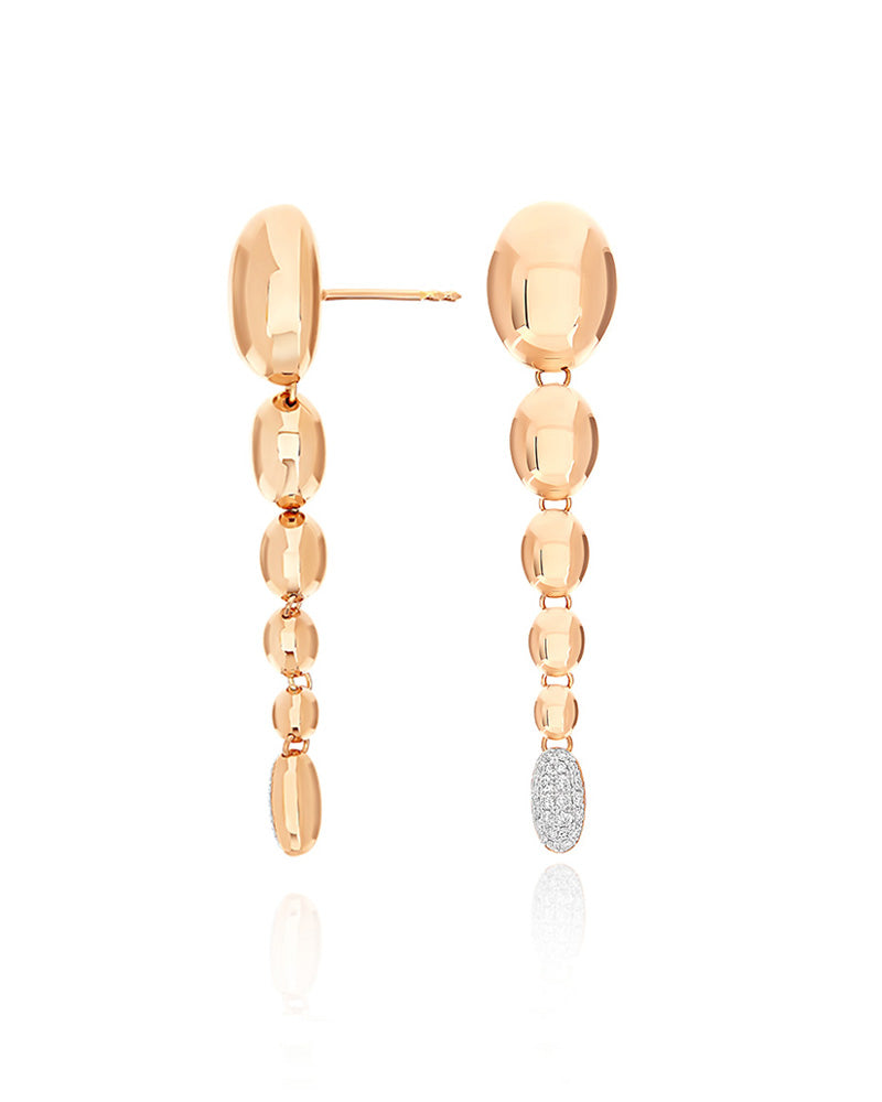 Nanis Orecchini "IVY" pendenti con boules degradé in oro rosa e diamanti – Nanis Italian Jewels Sconto