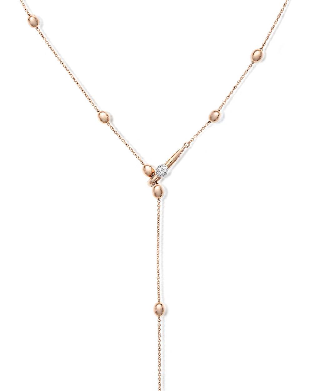 Nanis Collana a Y "SOFFIO" in oro rosa e diamanti – Nanis Italian Jewels In Vendita