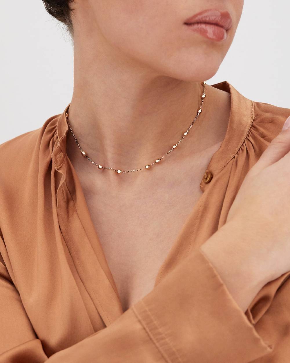 Nanis Collana girocollo "soffio" con boules in oro rosa – Nanis Italian Jewels Saldi