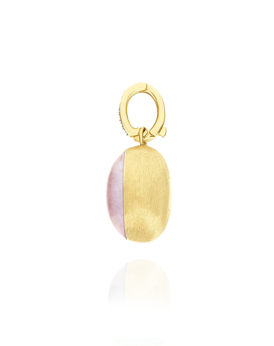 Nanis Charm Rosolio "Boules" in oro inciso, diamanti, cristallo di rocca, qu – Nanis Italian Jewels Promozione