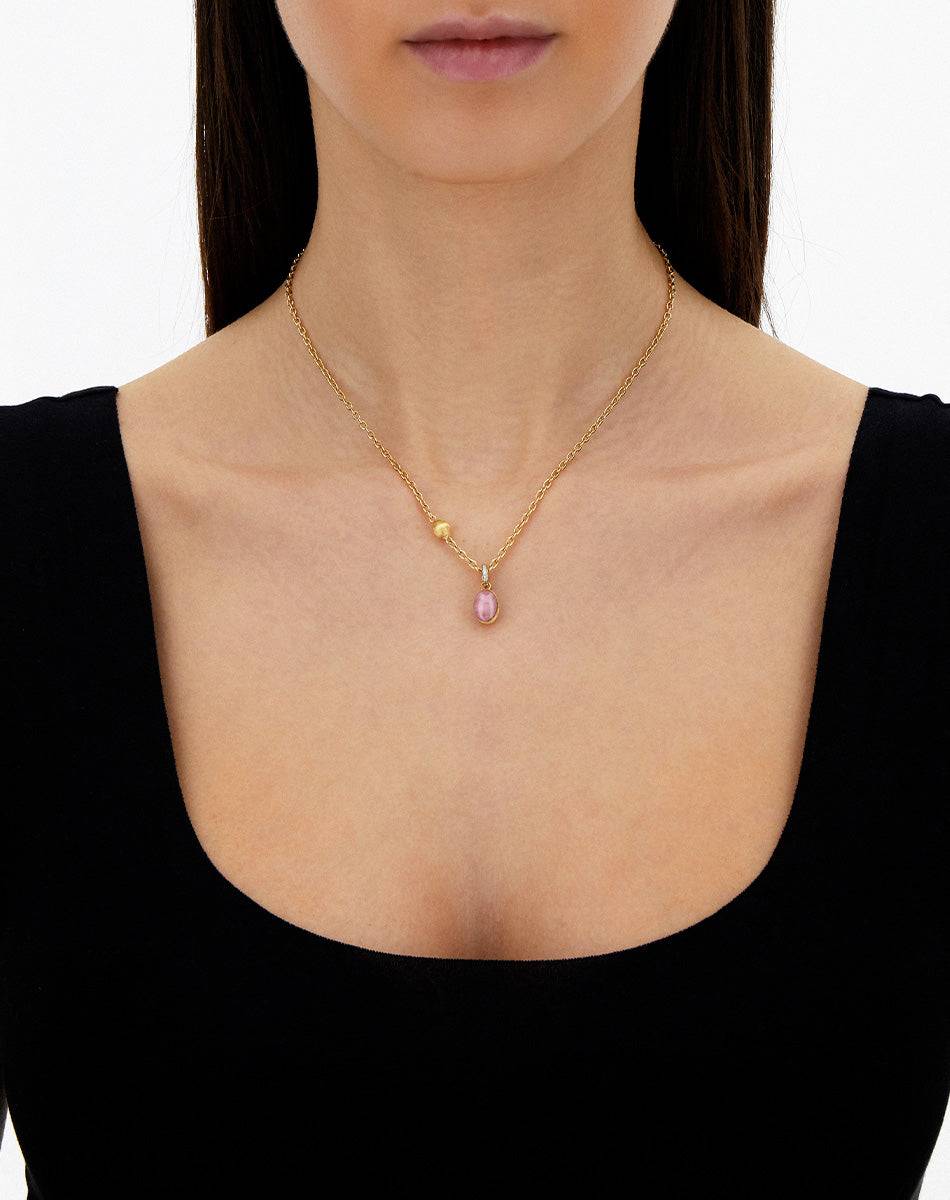 Nanis Charm Rosolio "Boules" in oro inciso, diamanti, cristallo di rocca, qu – Nanis Italian Jewels Spedizione Gratuita
