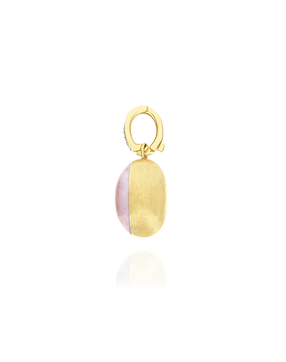 Nanis Charm Rosolio "Boules" in oro inciso, diamanti, cristallo di rocca, qu – Nanis Italian Jewels Spedizione Gratuita