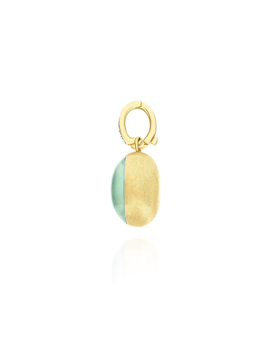 Nanis Charm Lattementa "Boules" in oro inciso, diamanti, cristallo di rocca – Nanis Italian Jewels Qualità Garantita