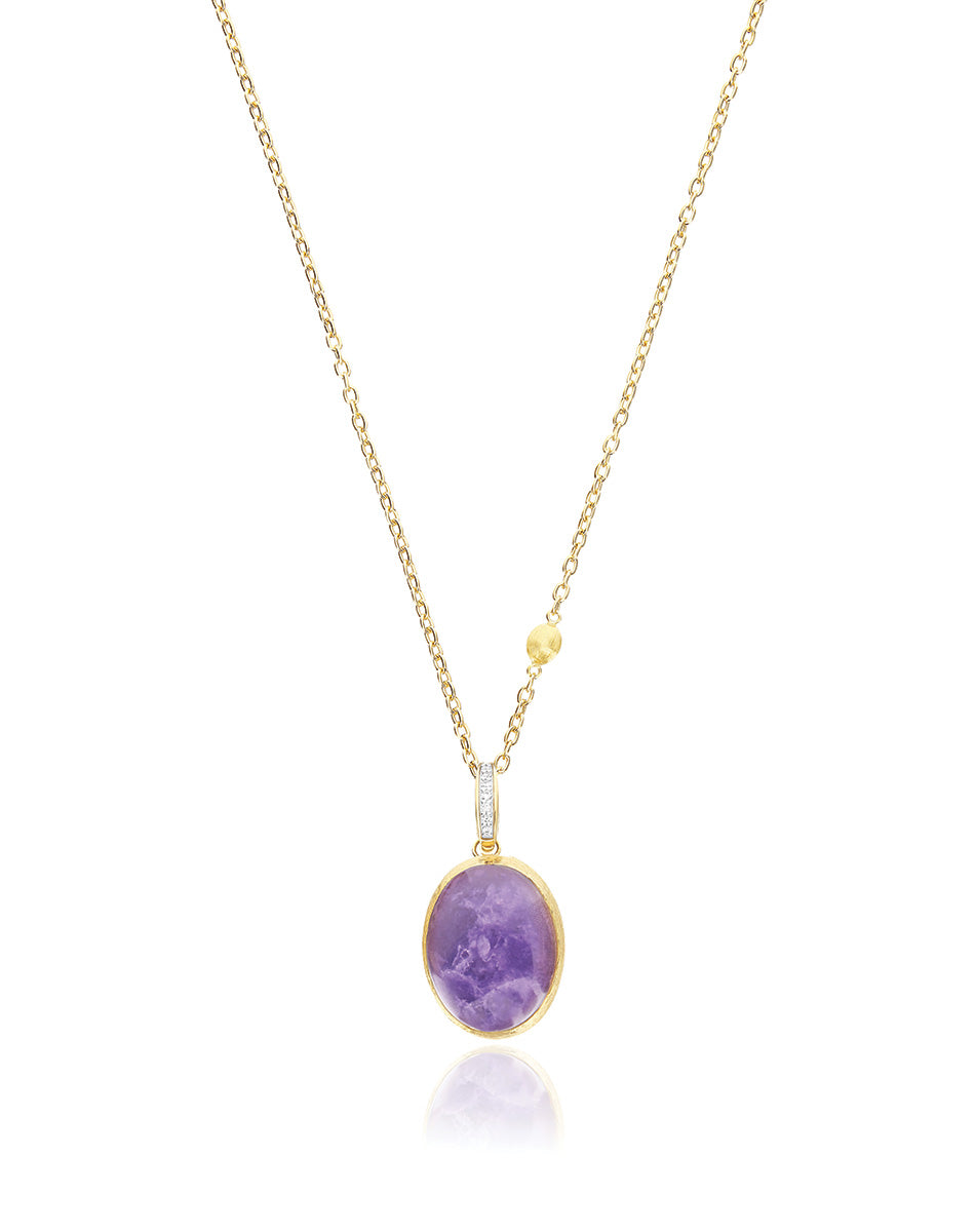 Nanis Charm Violetta "Boules" in oro inciso, diamanti, lepidolite e madreper – Nanis Italian Jewels Negozi Online