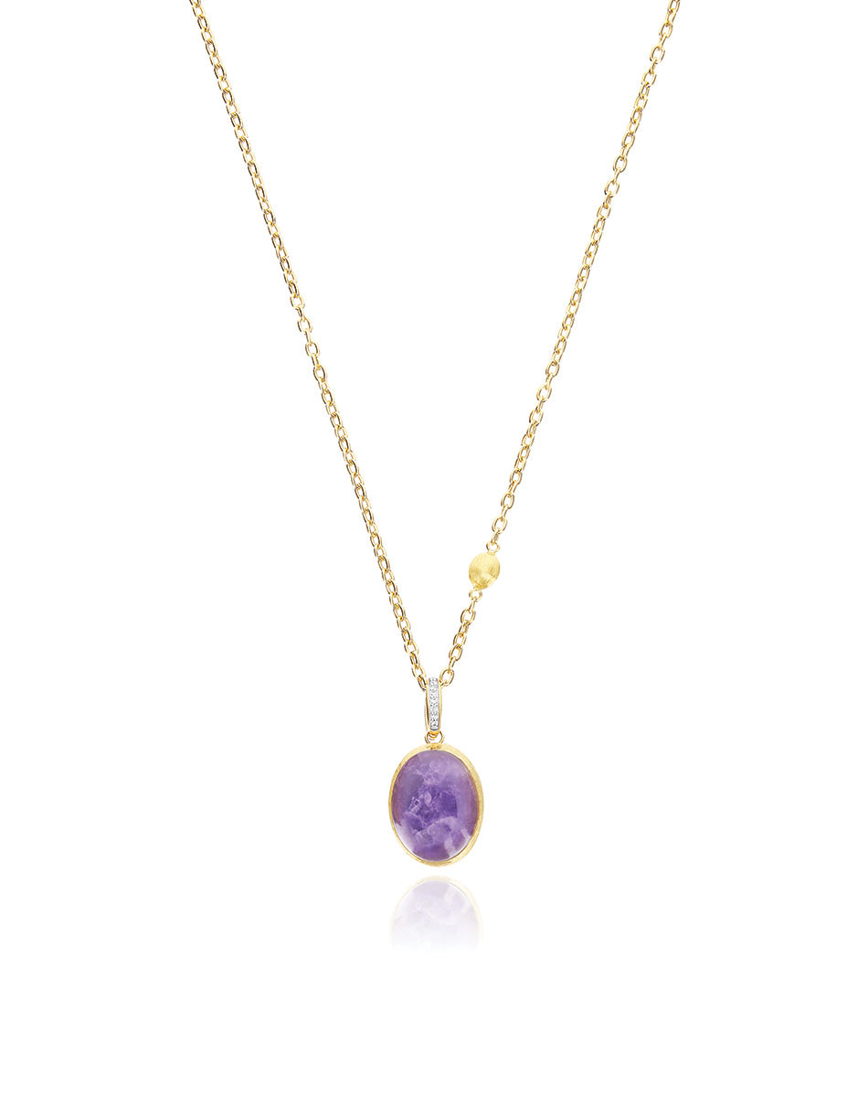 Nanis Charm Violetta "Boules" in oro inciso, diamanti, lepidolite e madreper – Nanis Italian Jewels Acquista Ora