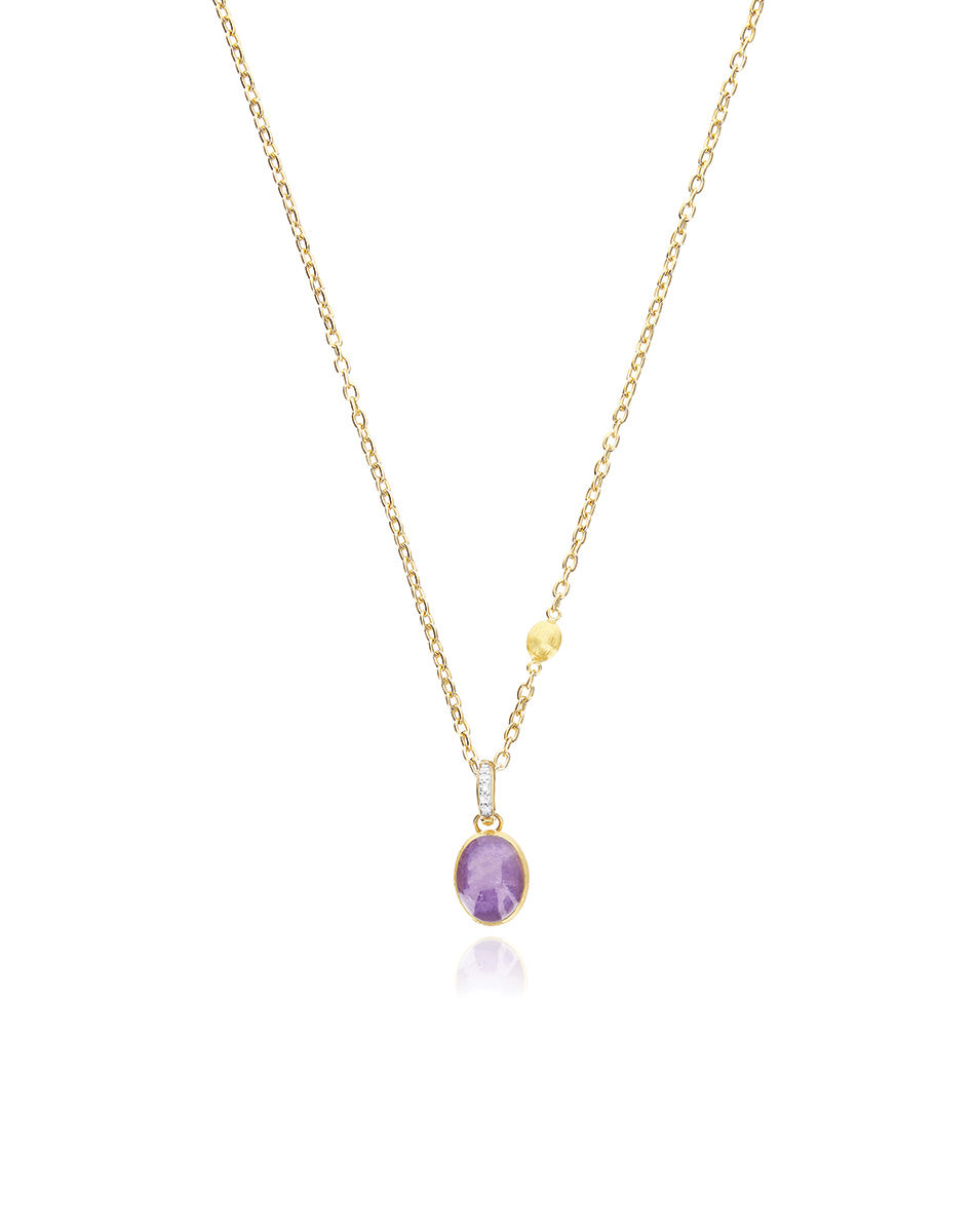 Nanis Charm Violetta "Boules" in oro inciso, diamanti, lepidolite e madreper – Nanis Italian Jewels Consegna Veloce