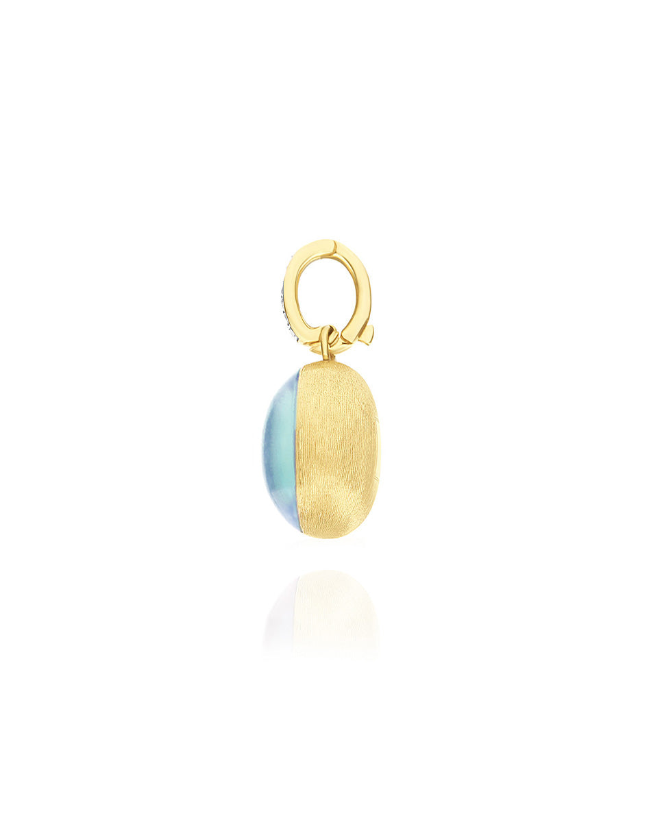 Nanis Charm Anice "Boules" in oro inciso, diamanti, cristallo di rocca e ama – Nanis Italian Jewels Shopping Online