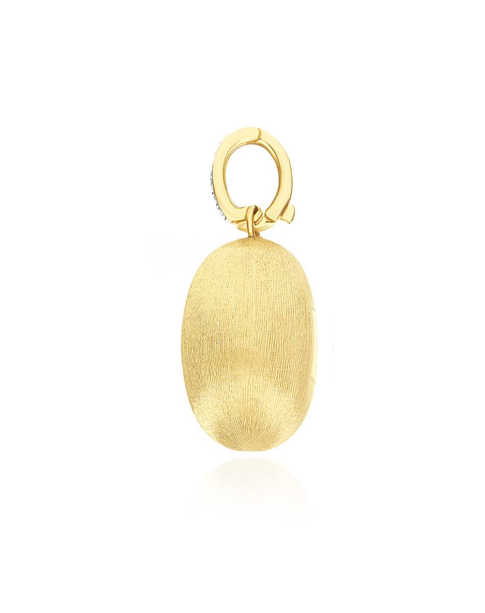 Nanis Charm "Boules" in oro inciso e diamanti (grande) – Nanis Italian Jewels Affare Del Giorno