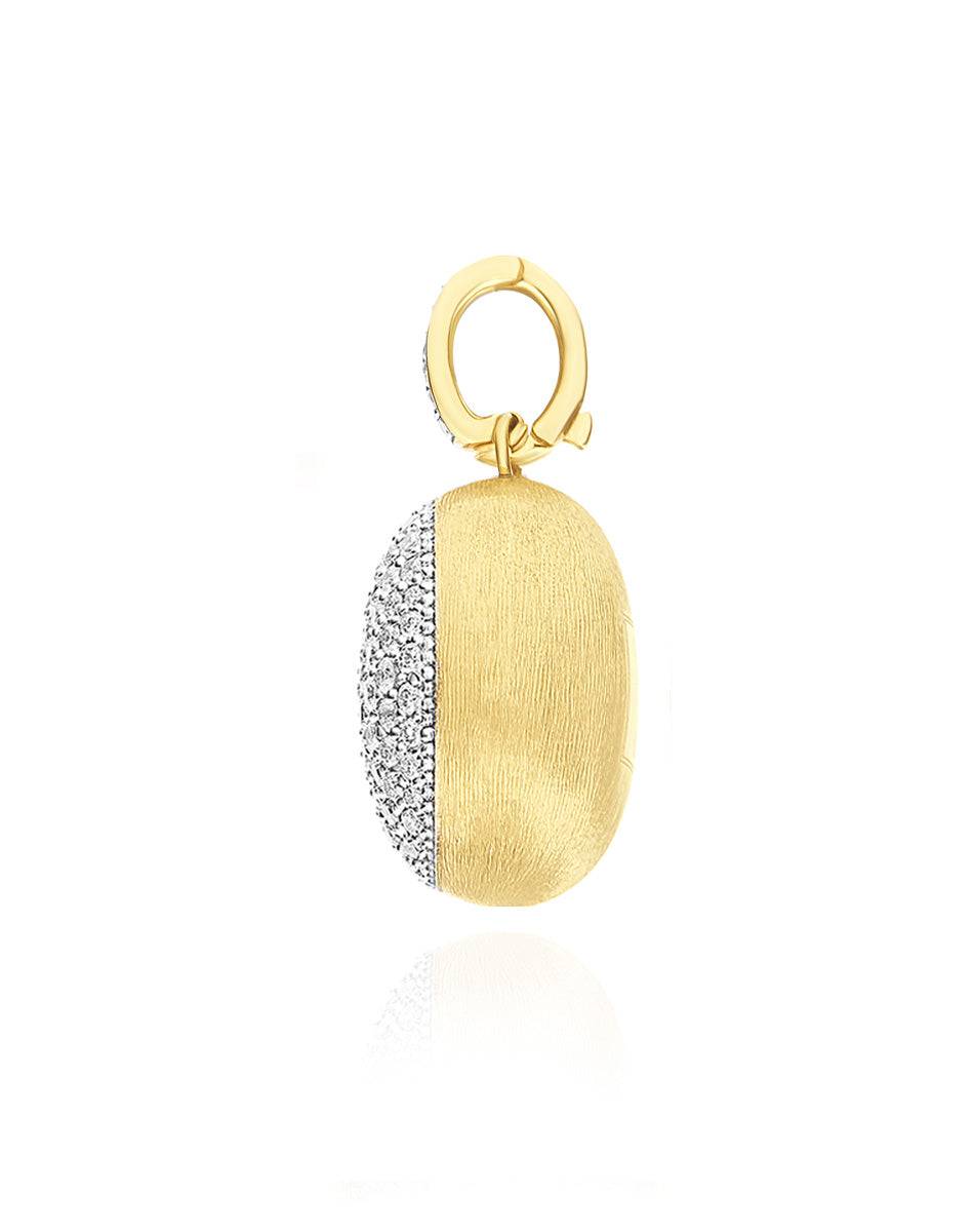 Nanis Charm "Boules" in oro inciso e pavè di diamanti (grande) – Nanis Italian Jewels Convenienza
