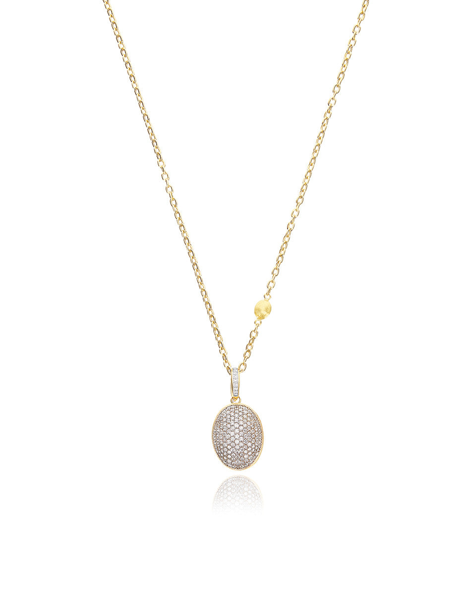 Nanis Charm "Boules" in oro inciso e pavè di diamanti (medio) – Nanis Italian Jewels Officina
