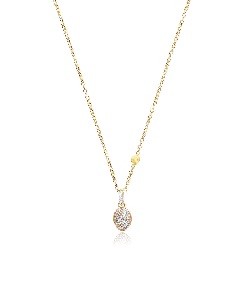 Nanis Charm "Boules" in oro inciso e pavè di diamanti (piccolo) – Nanis Italian Jewels Presa
