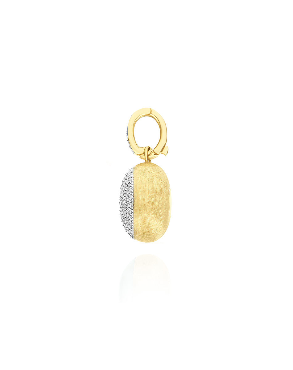 Nanis Charm "Boules" in oro inciso e pavè di diamanti (piccolo) – Nanis Italian Jewels Presa