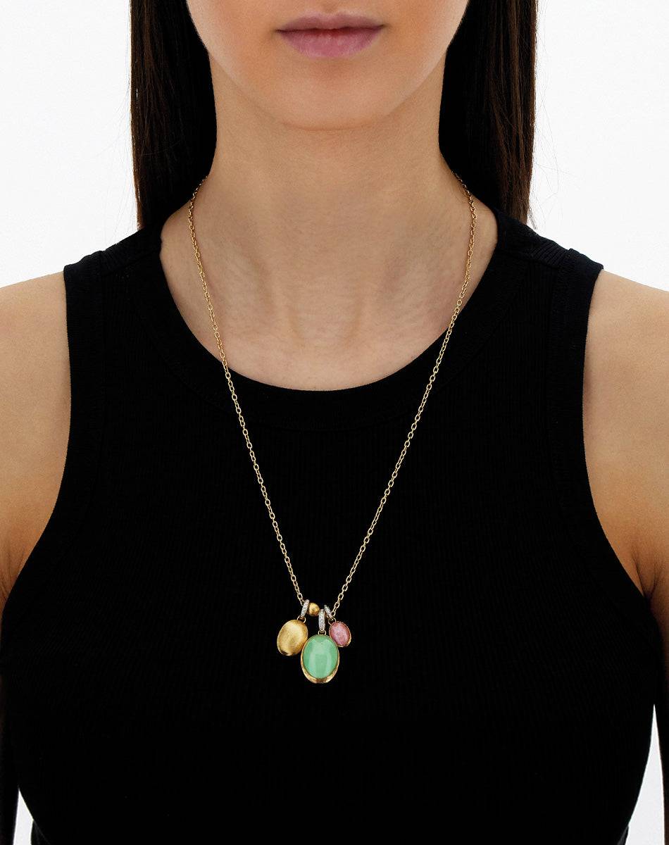 Nanis Collana a catena "Boules" in oro inciso (lunga) – Nanis Italian Jewels Offerta