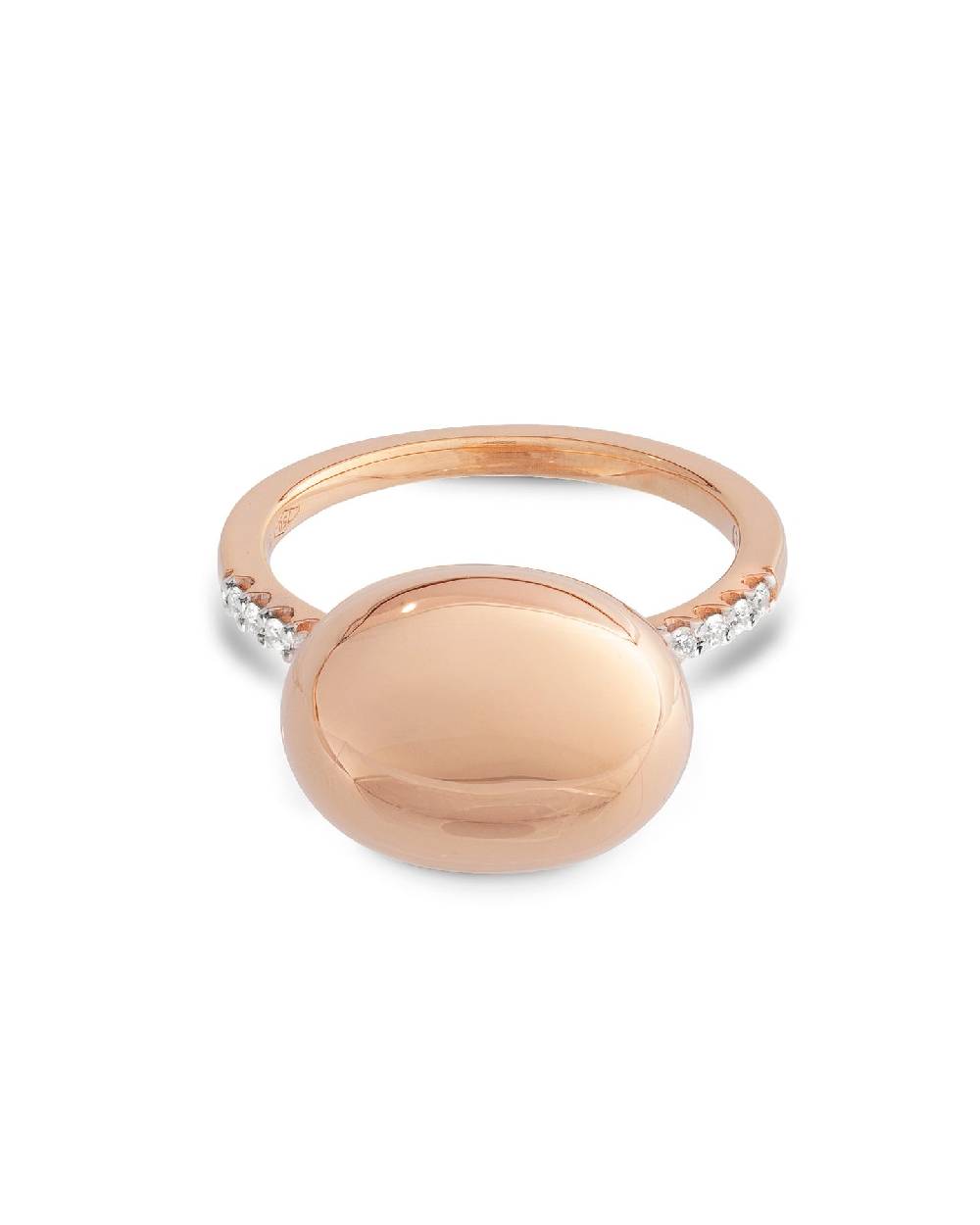 Nanis Anello "DANCING ÉLITE" con boule in oro rosa e pavè di diamanti (medio – Nanis Italian Jewels Spedizione Gratuita