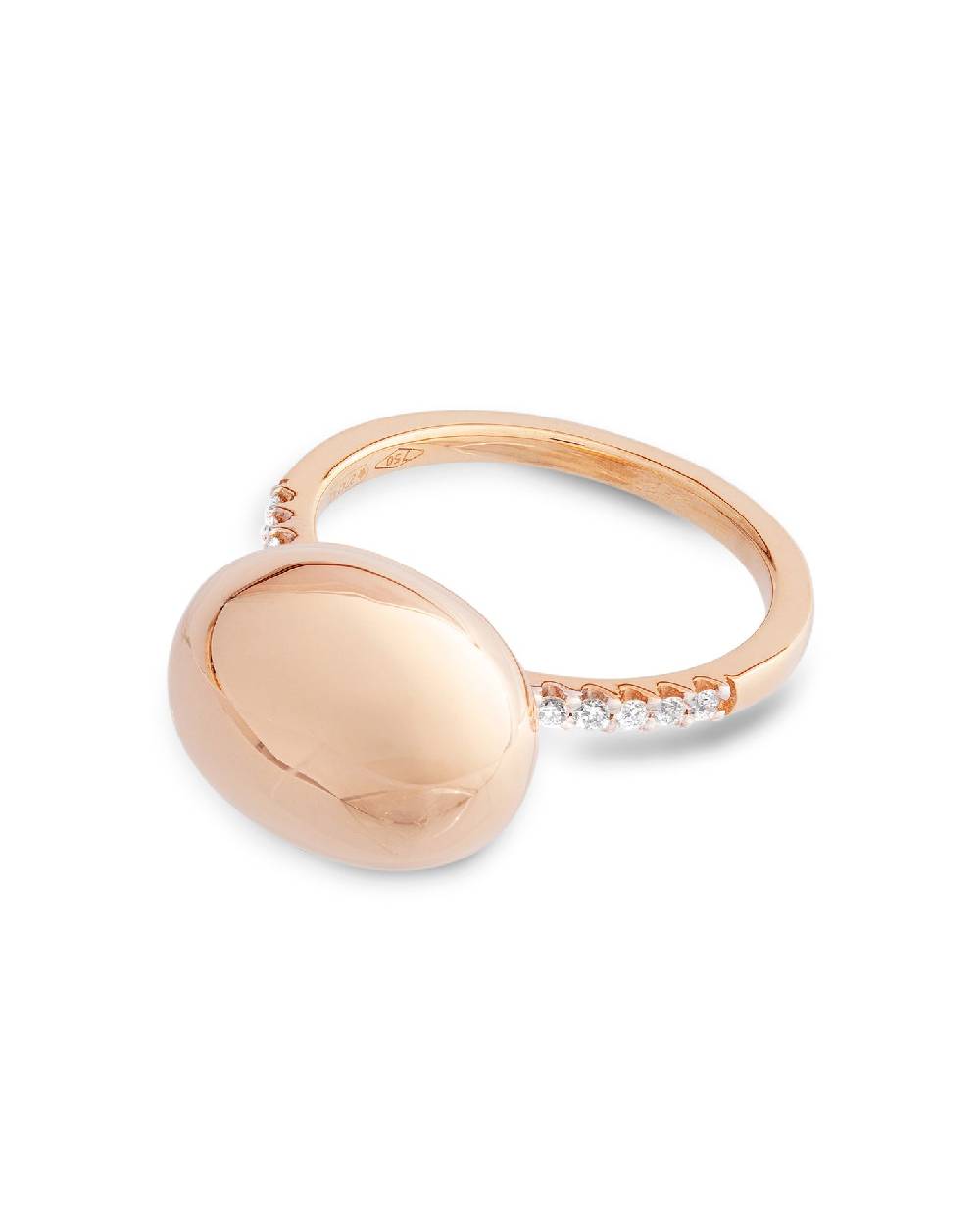Nanis Anello "DANCING ÉLITE" con boule in oro rosa e pavè di diamanti (medio – Nanis Italian Jewels Spedizione Gratuita