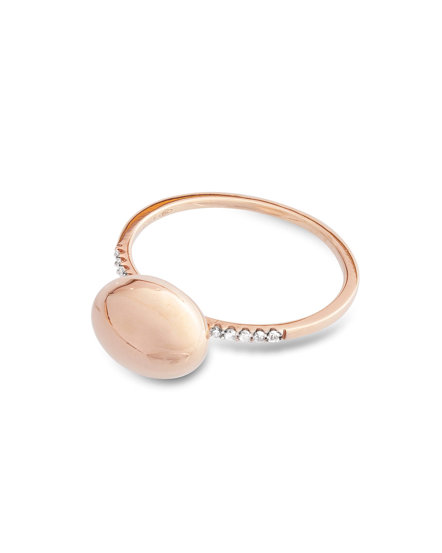 Nanis Anello "DANCING ÉLITE" con boule in oro rosa e pavè di diamanti (picco – Nanis Italian Jewels Pezzi Unici
