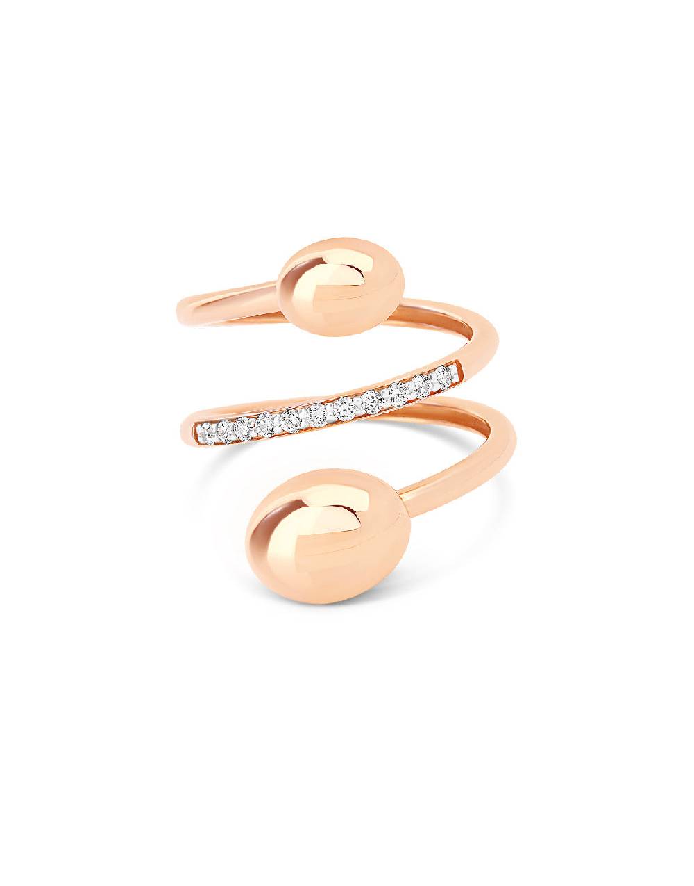 Nanis Anello contrariè "DANCING ÉLITE" in oro rosa e diamanti – Nanis Italian Jewels Consegna Veloce