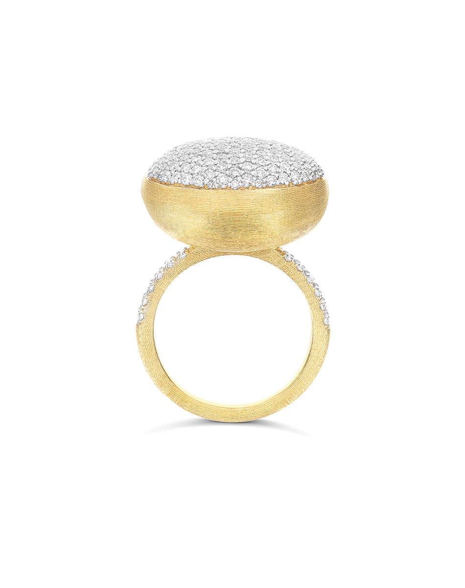 Nanis Anello "Boules" in oro inciso e pavè di diamanti (grande) – Nanis Italian Jewels Saldi