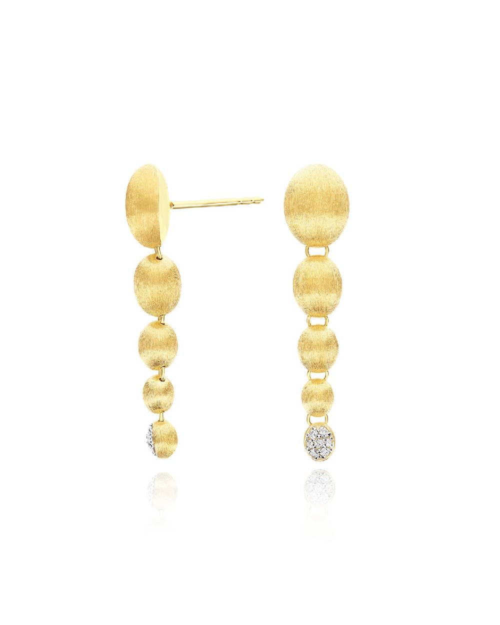 Nanis orecchini "nuvolette" pendenti con boules degradè in oro e diamanti – Nanis Italian Jewels Nuova