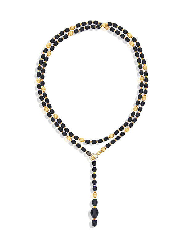 Nanis Collana statement IVY "MYSTERY BLACK" convertibile in oro, diamanti e – Nanis Italian Jewels Italia