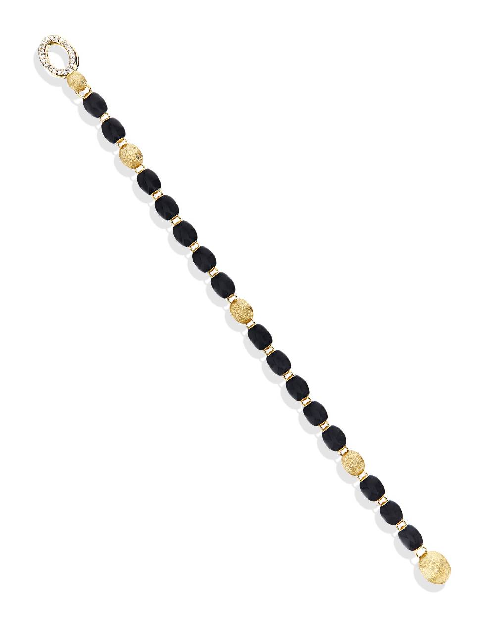 Nanis Bracciale IVY "MYSTERY BLACK" con boules in onice nero, oro e diamanti – Nanis Italian Jewels Nuovo