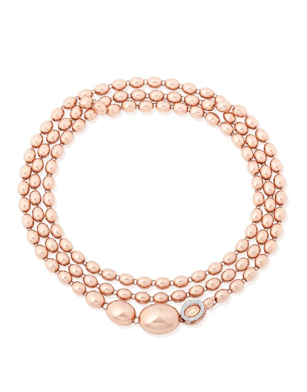Nanis Collana iconica "IVY" convertibile con boules in oro rosa e diamanti ( – Nanis Italian Jewels Soddisfazione Garantita