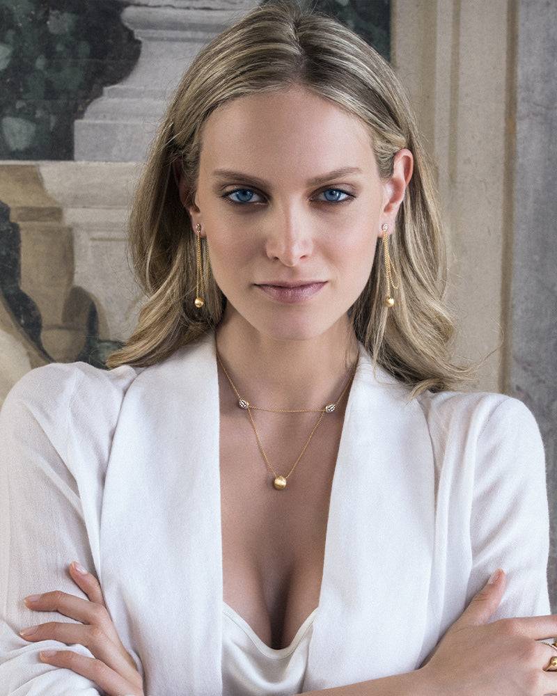 Nanis Collana "LUCE" convertibile 3 in 1 in oro e diamanti (grande) – Nanis Italian Jewels Shopping Online