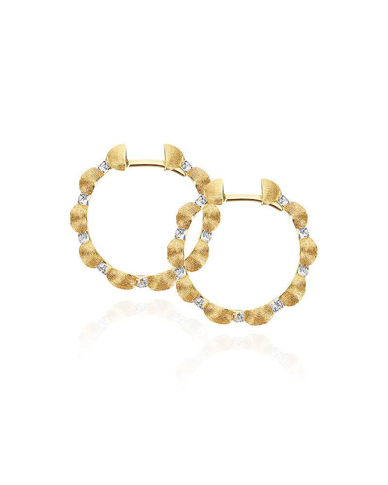 Nanis Orecchini a cerchio "DANCING ÉLITE" in oro e diamanti – Nanis Italian Jewels Economico