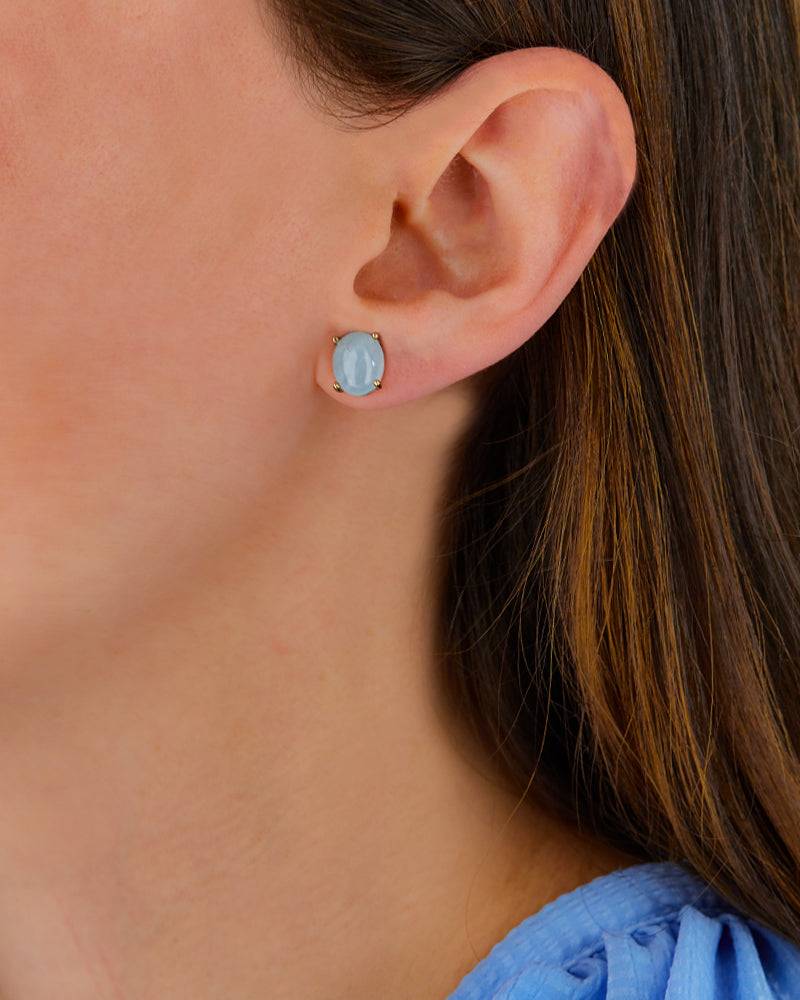 Nanis Orecchini a lobo "DANCING AZURE" in oro e acquamarina (grandi) – Nanis Italian Jewels Qualità