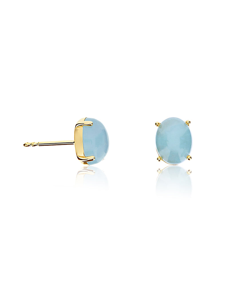 Nanis Orecchini a lobo "DANCING AZURE" in oro e acquamarina (grandi) – Nanis Italian Jewels Qualità
