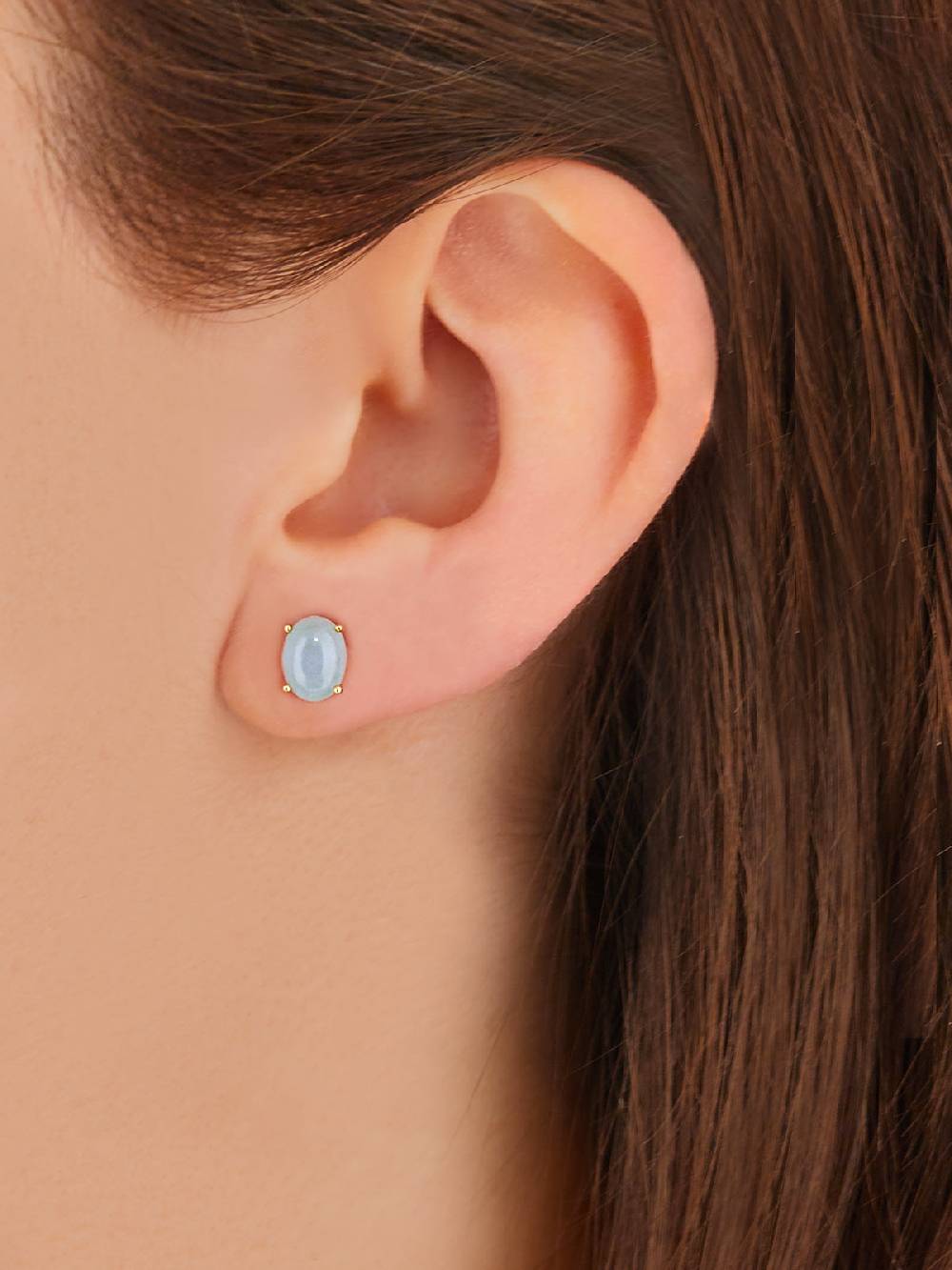 Nanis Orecchini a lobo "DANCING AZURE" in oro e acquamarina (piccoli) – Nanis Italian Jewels Vendita