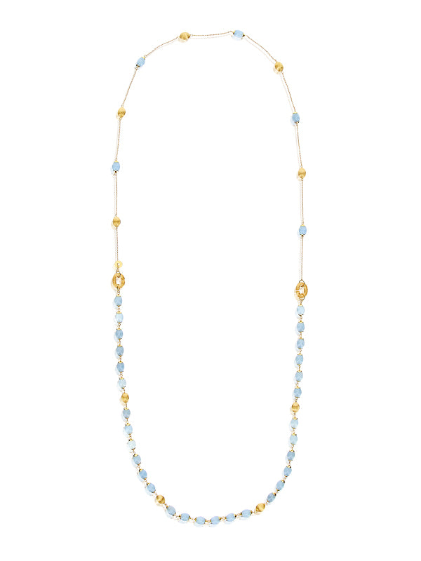 Nanis Collana "DANCING AZURE" 3 in 1 in oro e acquamarina – Nanis Italian Jewels Prezzo Ridotto