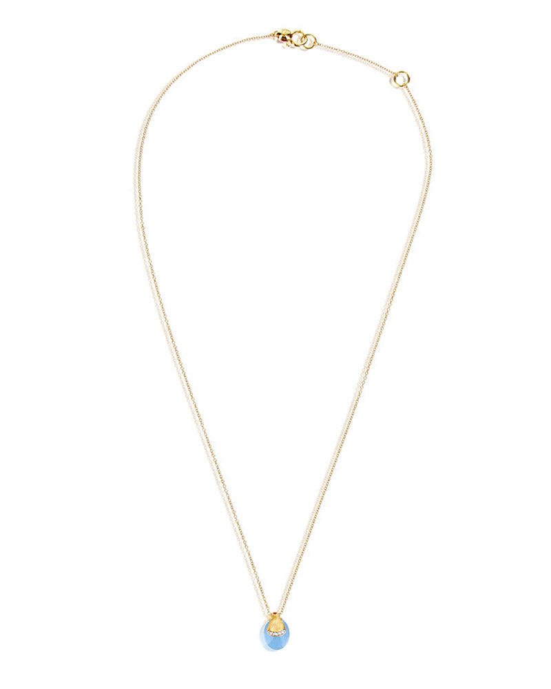 Nanis Collana "DANCING AZURE" pendente con ciondolo in oro, diamanti e acqua – Nanis Italian Jewels Convenienza