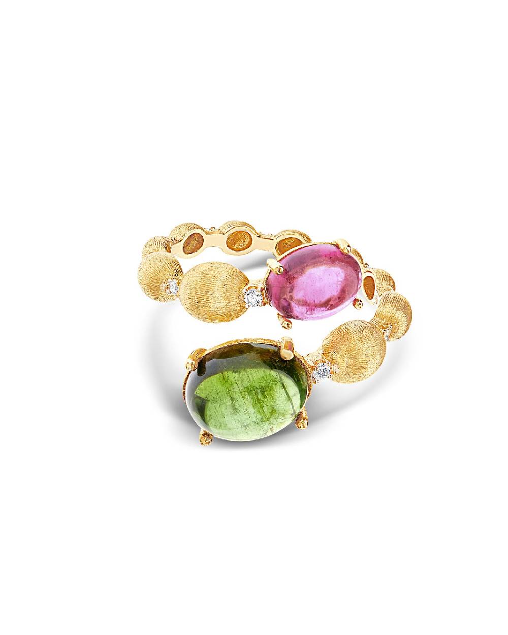 Nanis Anello contrariè "DANCING TOURMALINES" in oro, diamanti, tormaline ros – Nanis Italian Jewels Offerta